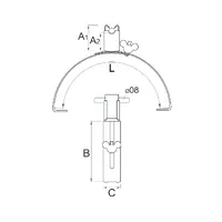 H-052 Тримач кониковий півкруглий з Niro thumb-2