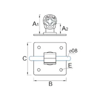 H-061 Держатель провода пластиковый с подставкой FS thumb-2