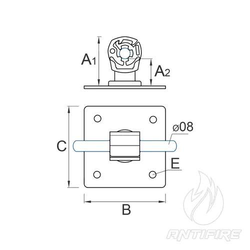 H-061 Держатель провода пластиковый с подставкой FS  (фото 2)
