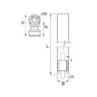 H-072 Держатель провода под алюминиевый черепицу с пластиком FS thumb-2