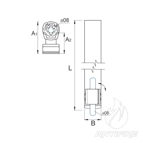 H-072 Держатель провода под алюминиевый черепицу с пластиком FS  (фото 2)