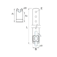 H-073 Тримач дроту під черепицю з Niro thumb-2