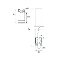 H-074 Тримач дроту під черепицю алюмінієвий з Niro thumb-2