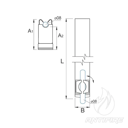 H-074 Тримач дроту під черепицю алюмінієвий з Niro  (фото 2)