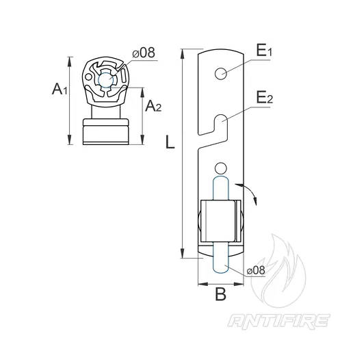 H-081 Тримач дроту кутовий з пластиком  (фото 2)