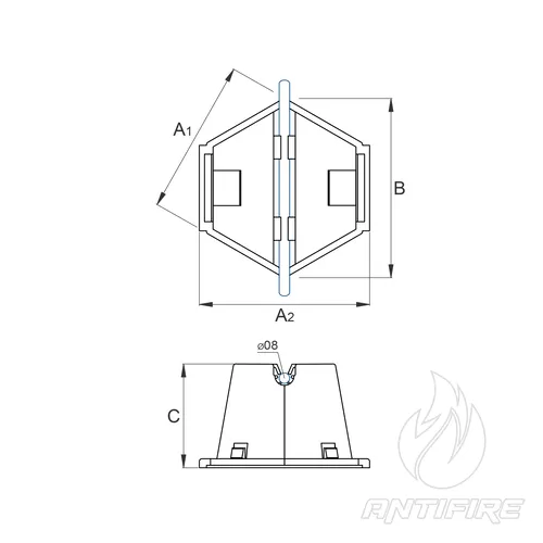 H-302 Тримач дроту пластиковий для плоского даху  (фото 2)