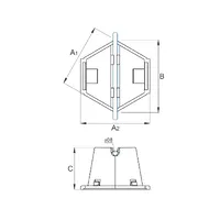 H-303 Тримач дроту пластиковий для плоского даху з бетоном thumb-2
