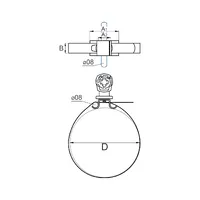 H-821 Хомут для труб універсальний з пластиком thumb-2