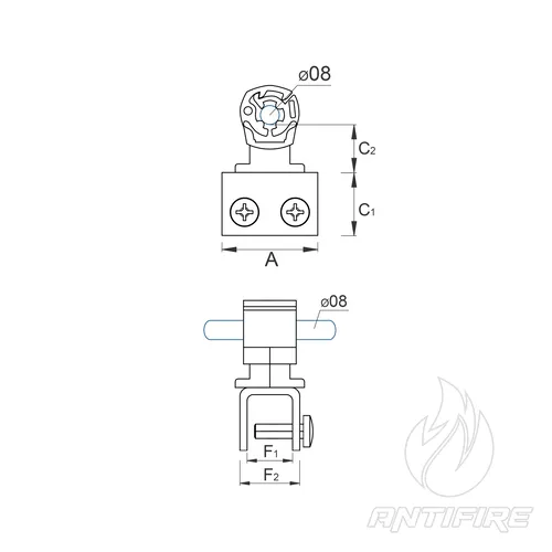 H-091 Тримач фальцевий з пластиком  (фото 2)