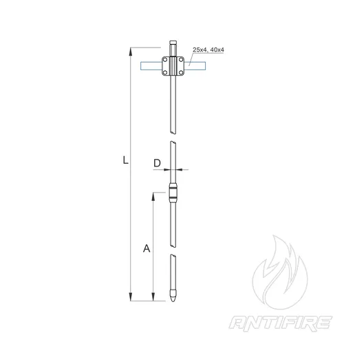 G-15/45 Комплект нержавіючого уземлювача ø16 мм  (фото 2)
