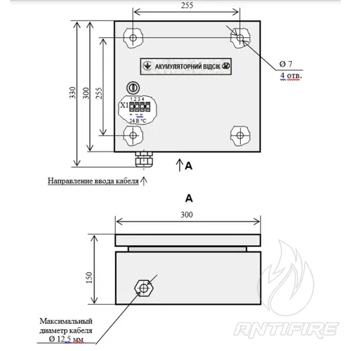 Акумуляторний відсік Меридіан АО ФРДІ.563251.003  (фото 2)