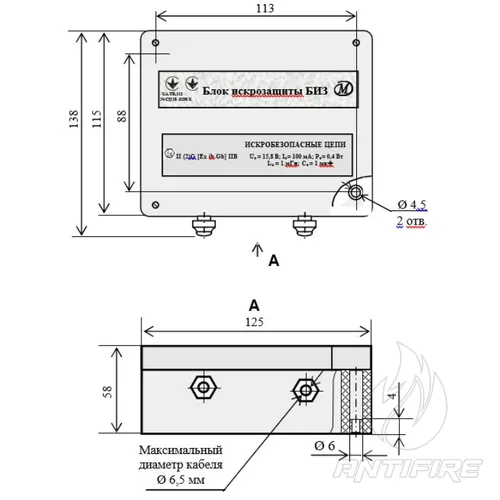 Блок искрозащиты БИЗ Меридиан  (фото 2)