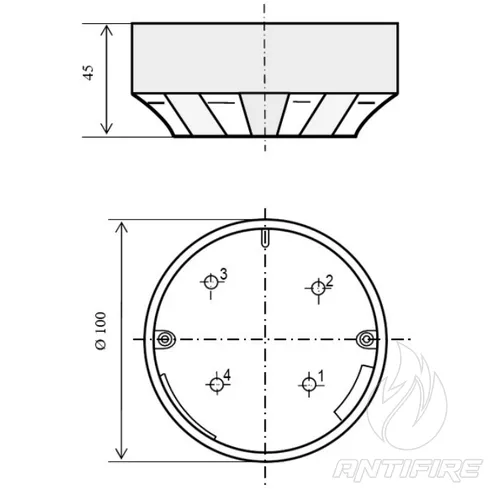 Сповіщувач пожежний димовий Меридіан СПД-А  (фото 2)