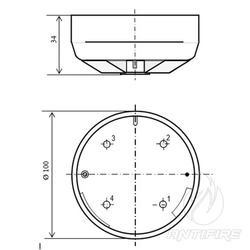 Сповіщувач пожежний тепловий Меридіан СПТ-АМ  (фото 2)