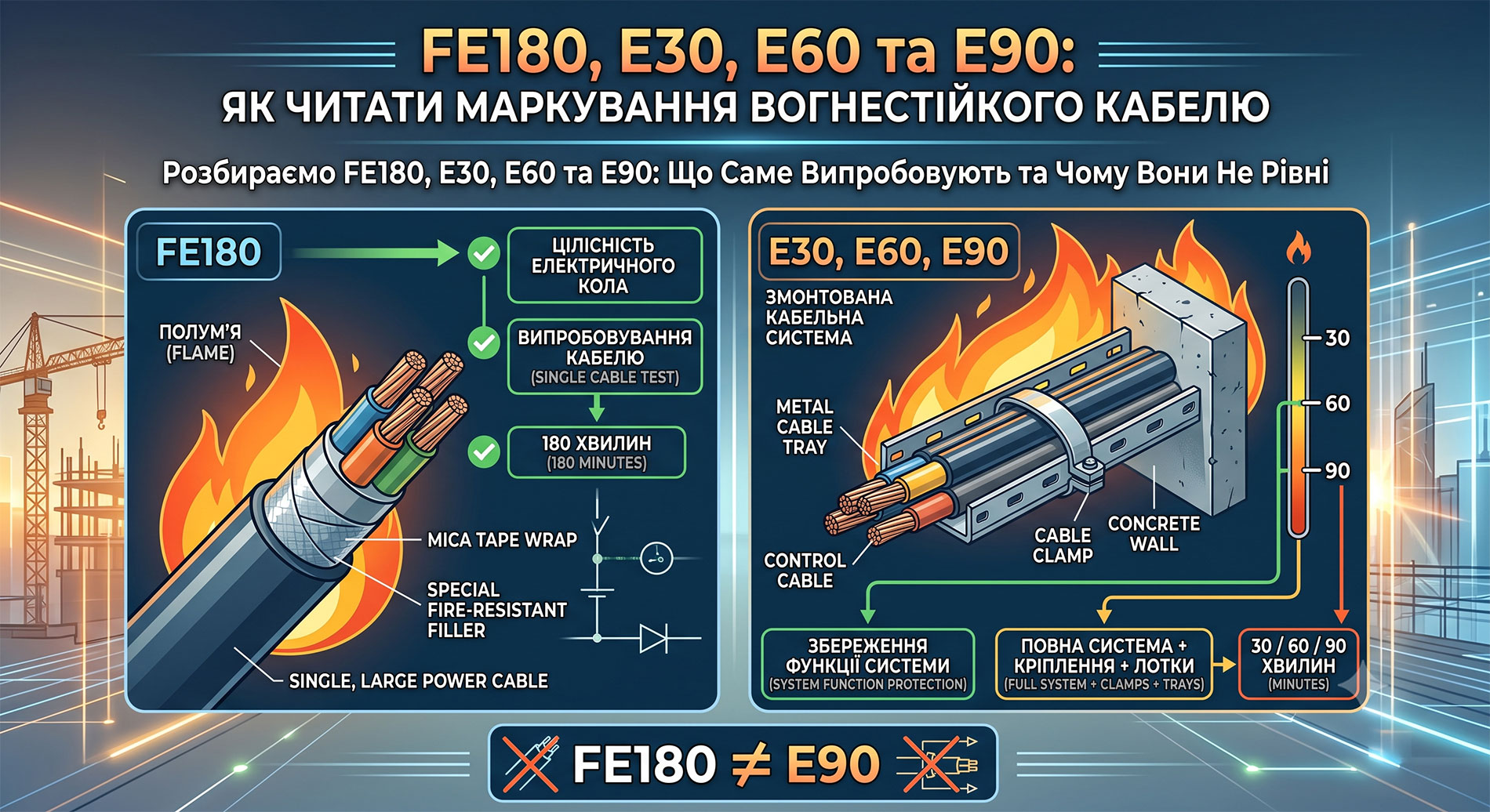 FE180 та E30&ndash;E90: головна відмінність