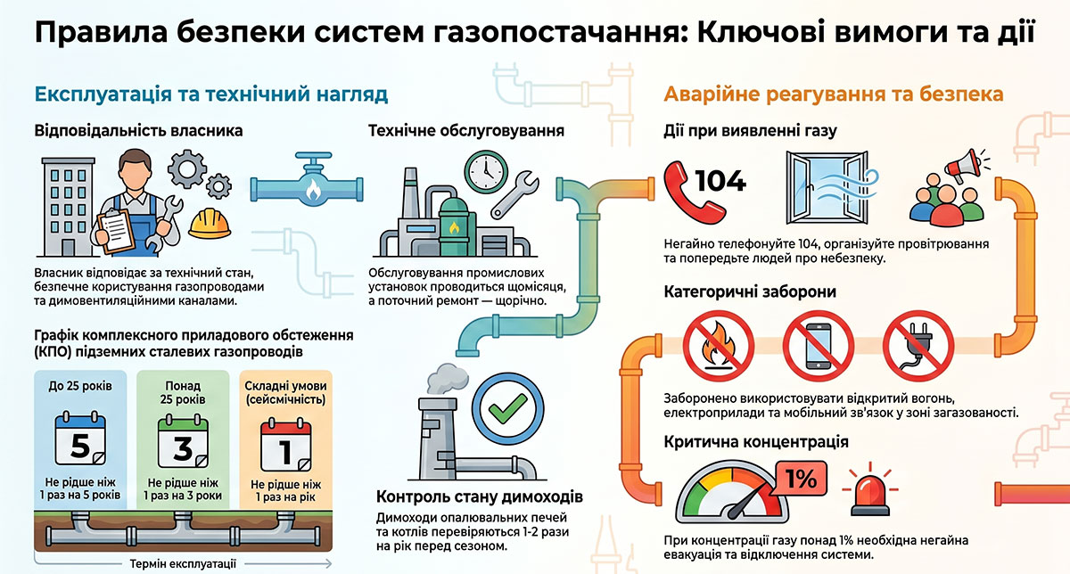Правила газової безпеки - ключові вимоги